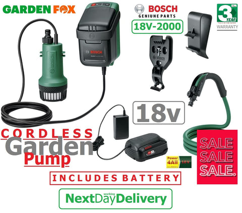 SALE best PRICE - £122.97 - BOSCH 18V-2000 Cordless Battery GARDEN WATER PUMP 06008C4271 4059952617558 **** PAYPAL payments ONLY online **** for ALL CARD PAYMENTS call our sales team 01787 313488 to pay via VISA MASTERCARD AMEX  ****