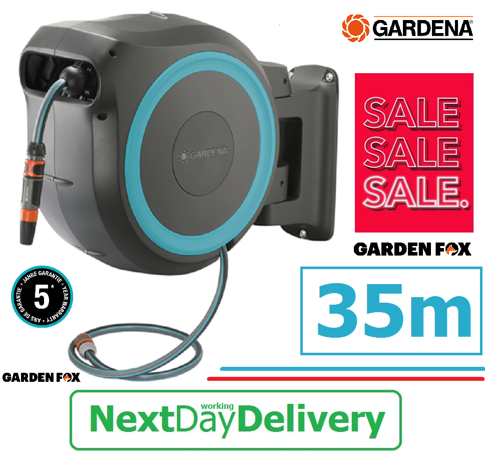 SALE PRICE - £149.97 - GARDENA 35m Wall Mounted Roll Up Hose Box - 18630-20  - 4078500052061