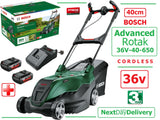 SALE best PRICE - £399.97 - BOSCH Advanced ROTAK 36v-40-650 Cordless LAWNMOWER 06008B9F71 4059952658049 LA  **** PAYPAL payments ONLY online **** for ALL CARD PAYMENTS call our sales line free on 0800 731 7008 to pay via VISA MASTERCARD AMEX  ****