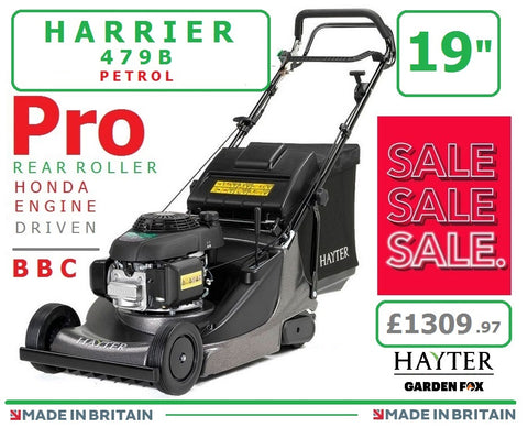 SALE PRICE - £1309.97 - HAYTER * Click & Collect or Purchase in Store * new Hayter Harrier 48 PRO Autodrive BBC Rear Roller 19" MOWER - Code 479B  Honda Engine SOH LA