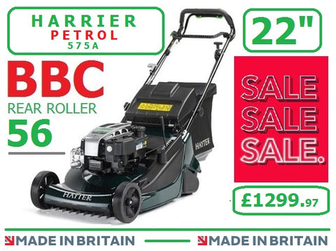SALE PRICE - £1299.97 - HAYTER * CLICK & COLLECT or visit & purchase in store * new Hayter Harrier 56 VS Autodrive BBC Rear Roller 22" MOWER - Code 575A LA SOH