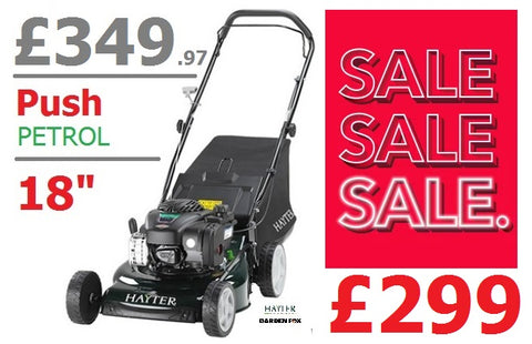 SALE PRICE £299.97 ** CLICK & COLLECT or Purchase in Store ** Hayter Osprey 46 (18") Push Petrol ROTARY MOWER - HAY 610B LA
