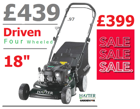 SALE PRICE £399.97 - Hayter **** CLICK & COLLECT or visit & Purchase in Store **** Hayter Osprey 46 Autodrive Driven Petrol 4 Wheeled Lawnmower - HAY 611B LA