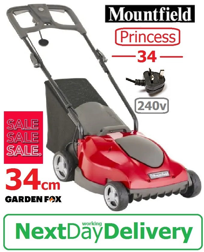 SALE best PRICE 149.97 MOUNTFIELD Princess 34 240V 34cm Push Electric Lawnmower 294340063 M21 8008984843011 LA
