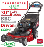 SALE PRICE - £1249.97 - TORO **CLICK & COLLECT or visit & purchase in store** new 2024 TORO Timemaster 30" 76cm Twin Blade LAWNMOWER BBC 3in1 Option 21815 ( Collection Only or Local Delivery on this Product ) LA