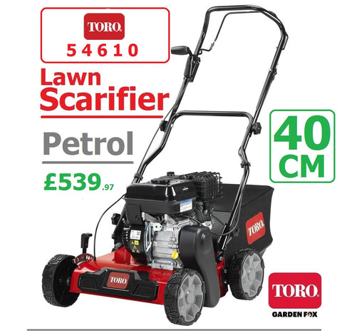 SALE PRICE - £539.97 **CLICK & COLLECT or visit and purchase in store** TORO Petrol Scarifier Push 40cm 54610 LA