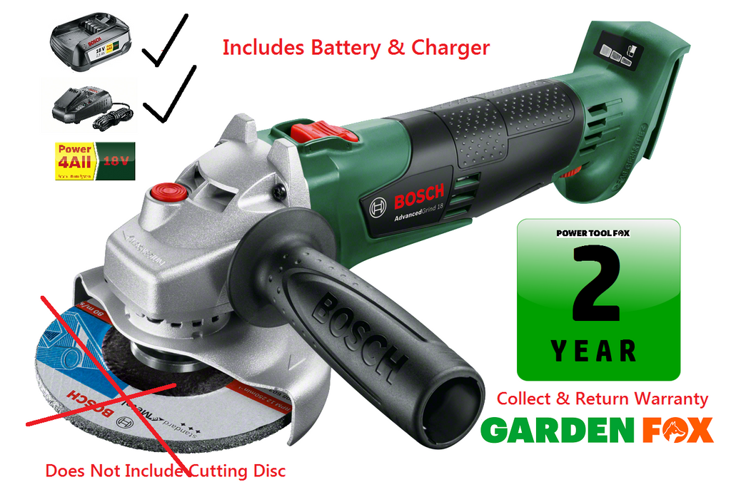 New 169.97 INC Battery Charger Bosch AdvancedGRIND 18 06033D3102 GardenFOX LTD