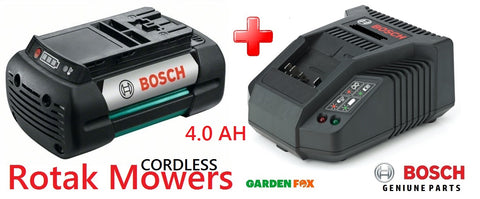 New £214.97 BOSCH Rotak Cordless Mower BATTERY & CHARGER PACK 316140742085 316140797481 **** UK DELIVERY ONLY ****