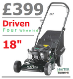 SALE PRICE £399.97 - Hayter **** CLICK & COLLECT or visit & Purchase in Store **** Hayter Osprey 46 Autodrive Driven Petrol 4 Wheeled Lawnmower - HAY 611B LA
