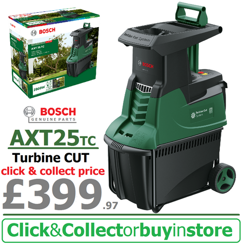 £399.97* - SALE best PRICE - £399.97* BOSCH AXT25TC **** CLICK & COLLECT or purchase in store **** new Bosch AXT25TC Garden SHREDDER 0600803371 4059952640143 SRHD