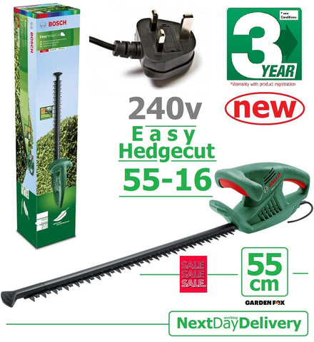 SALE best PRICE - £76.97 - BOSCH EasyHedgeCUT 55-16 Mains Electric Hedgecutter 0600847C72 4059952570839 HEC