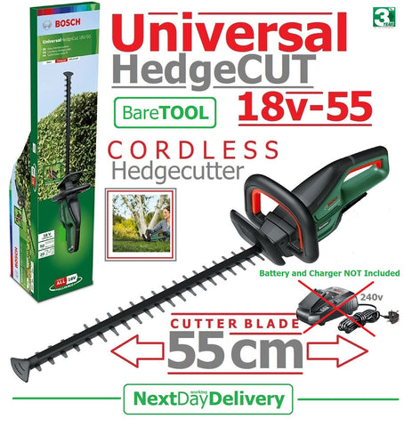 SALE best PRICE - £115.97 - BARE BOSCH UniversalHedgeCUT 18-55 Cordless Hedgecutter 0600849J00 4059952558752 HEC - - - - PAY PAL & AMEX payments ONLY or call 0800 731 7008 to pay via VISA MASTERCARD
