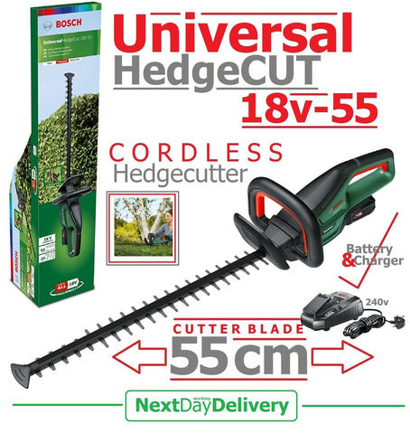 SALE best PRICE -£135.97 - BOSCH UniversalHedgeCUT 18-55 Cordless Hedgecutter - 0600849J70 4059952558776