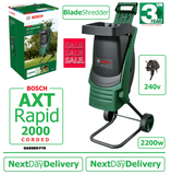 SALE best PRICE - £241.97 BOSCH AXT Rapid 2200 Blade Shredder 0600853672 4059952640068 SRHD  **** PAY PAL & AMEX payments ONLY or call 0800 731 7008 to pay via VISA MASTERCARD ****