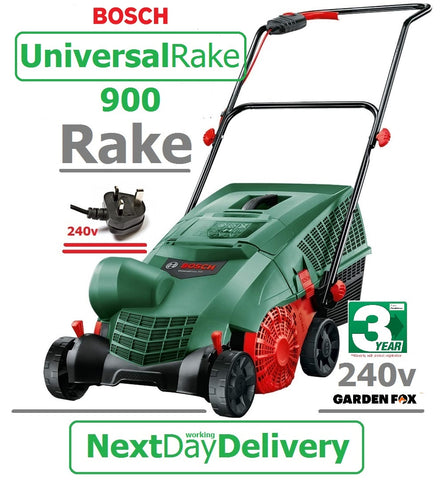 SALE best PRICE - £109.97 BOSCH Universal RAKE 900 240v Electric Corded Lawnraker 060088A071 4059952574387