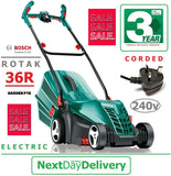 SALE best PRICE - £127.97 - BOSCH Rotak 36 R Electric Lawnmower 06008A6273 3165140816595 LA