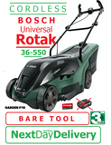 SALE best PRICE - £262.97 - BARE TOOL Bosch Universal ROTAK 36-550 Cordless MOWER 06008B950B 4059952526829 LA