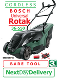 SALE best PRICE - £249.97 - BARE TOOL Bosch Universal ROTAK 36-550 Cordless MOWER 06008B950B 4059952526829 LA