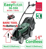 SALE best PRICE - £209.97 - BARE TOOL - BOSCH Easy ROTAK 36-550 Cordless LAWNMOWER 06008B9B01 4059952505503 LA