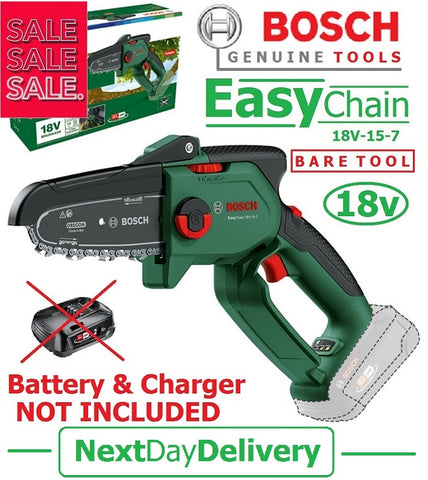 SALE best PRICE new £113.97 BOSCH EasyChain 18V-15-7 Cordless CHAINSAW 06008B8901 4059952640532 BARE TOOL CS ****PAY PAL & AMEX payments ONLY or call 0800 731 7008 to pay via VISA MASTERCARD****