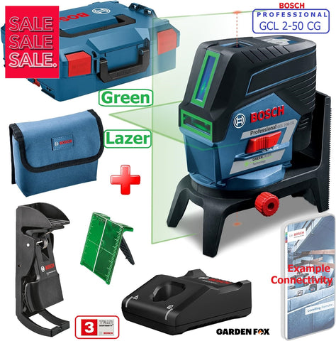 SALE best PRICE £399.97 Bosch GCL2-50CG Grn Beam COMBI LASER RM2 L-Boxx 0601066H70 3165140894920