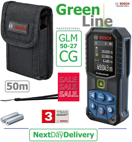 SALE best PRICE £199.97 BOSCH GLM50-27 CG Pro 50M Green Line Lazer Measurer 0601072U00 4059952518831 MT
