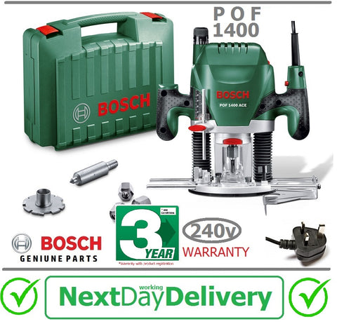 SALE best PRICE - £128.97 - BOSCH POF1400ACE Router Fixings & Carry Case 060326C870 3165140451697