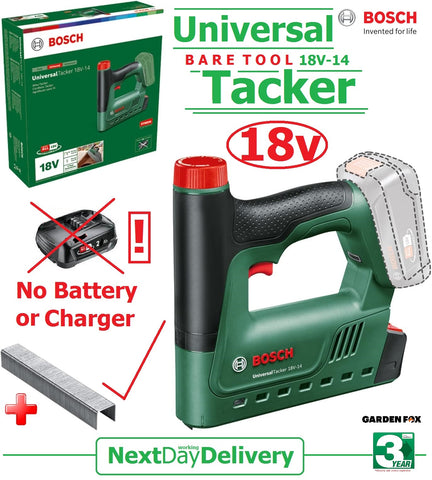 Best Price - £84.97 - BARE TOOL - BOSCH Universal TACKER Cordless 18V - 06032A7000 4059952610559