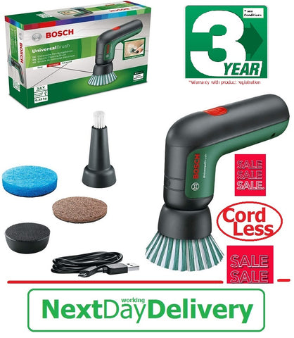 SALE best PRICE - £37.97 - BOSCH Universal BRUSH 3.6V Cordless Cleaning Brush 06033E0000 4053423224344