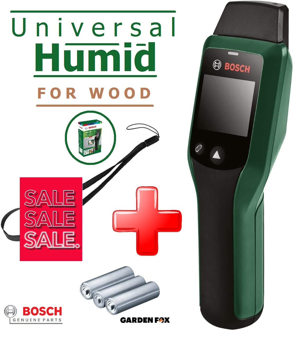 Bosch Moisture Meter UniversalHumid (Precise Results Thanks To Wood