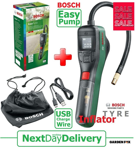 SALE best PRICE - £57.97 - BOSCH EasyPUMP Cordless Motor Pump 4V Tyre Inflator 0603947000 3165140997010