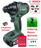SALE PRICE £175.97 Bosch Advanced DRILL18 2 x Batteries 3xExtras 06039B5073 4053423203776