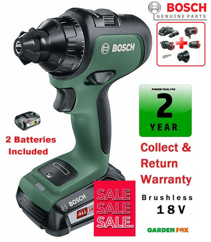 SALE PRICE £175.97 Bosch Advanced DRILL18 2 x Batteries 3xExtras 06039B5073 4053423203776