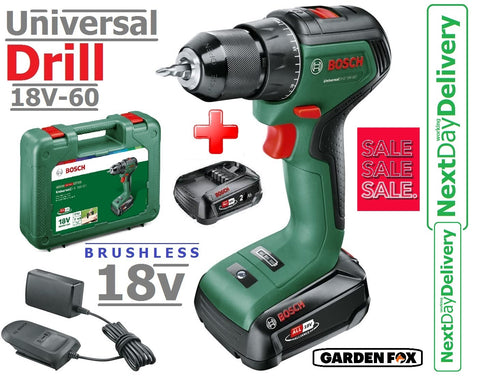 SALE best PRICE - £119.97 BOSCH UniversalDRILL 18V-60 Cordless Drill - 06039D7071 4053423230833
