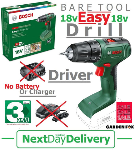 SALE best PRICE £49.97 BARE TOOL Bosch EasyDRILL 18V-40 Cordless Drill Driver 06039D8000 4053423230628