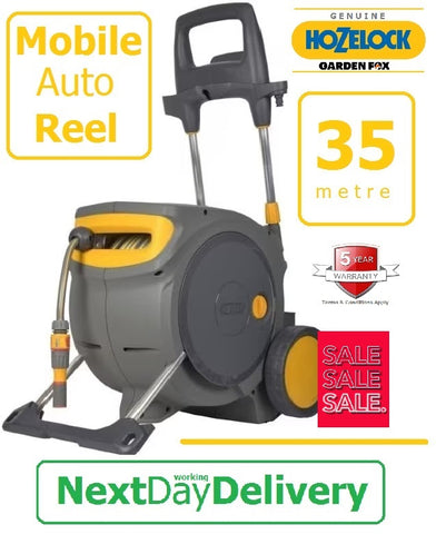 SALE best PRICE - £169.97 - new HOZELOCK Mobile Wheeled AUTO REEL 35M - 100-100-488 5010646064835 **** PAYPAL payments ONLY online **** for ALL CARD PAYMENTS call our sales team 01787 313488 to pay via VISA MASTERCARD AMEX  ****