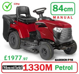 SALE PRICE - £1977.97* CLICK & COLLECT or visit & purchase in store for local delivery * - new MOUNTFIELD 1330M 84M Collector Manual Transmission Key Start Ride on MOWER Side Grass Collector 33"/84cm 2T2010483/M25 RO