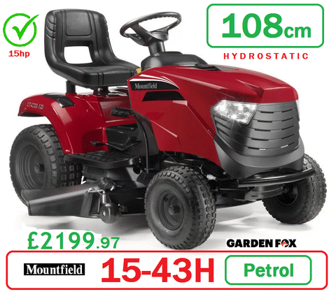 SALE PRICE - £2199.97* CLICK & COLLECT or visit & purchase in store for local delivery * - new MOUNTFIELD 1543H 2T1210483/M25 Hydrostatic Transmission Key Start Ride on MOWER Side DISCHARGE 42"/108cm RO