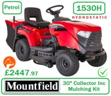 SALE best PRICE - £2447.97* - CLICK & COLLECT or visit & purchase in store for local delivery * - new MOUNTFIELD 1530H Collector Hydrostatic Transmission Key Start Ride on MOWER Rear Discharge 84cm 2T2120483/M25 RO