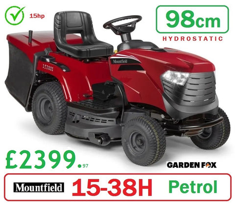 SALE PRICE - £2399.97* CLICK & COLLECT or visit & purchase in store for local delivery * - new MOUNTFIELD 1538H Collector Hydrostatic Transmission Key Start Ride on MOWER Side COLLECTOR 38.5"/98cm 2T2620483/M25 RO  DEPOSIT