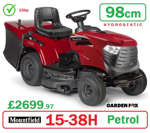 SALE PRICE - £2699.97* CLICK & COLLECT or visit & purchase in store for local delivery * - new MOUNTFIELD 1538H Collector Hydrostatic Transmission Key Start Ride on MOWER Side COLLECTOR 38.5"/98cm RO