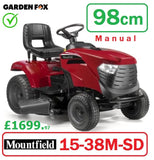 SALE best PRICE - £1699.97* - CLICK & COLLECT or visit & purchase in store for local delivery * - new MOUNTFIELD 1538M-SD Side Discharge/Mulcher Manual Transmission Key Start Ride on MOWER 38.5"/98cm 2T0510483/M25 RO