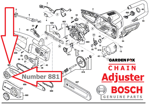 Genuine - £24.97 - Genuine BOSCH UniversalCHAIN 35 Chainsaw - Chain ADJUSTER 1607000EG1