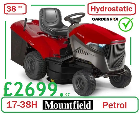 SALE best PRICE - £2699.97* - CLICK & COLLECT or visit & purchase in store for local delivery * - new MOUNTFIELD 1738H Collector Tractor Hydrostatic Transmission Key Start Ride on MOWER 38.5"/98cm 2T0830483/M25 RO £2699.97   DEPOSIT