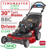 SALE PRICE - £1249.97 - TORO **CLICK & COLLECT or visit & purchase in store** new TORO Timemaster 30" 76cm Twin Blade LAWNMOWER BBC 3in1 Option 21815 ( Collection Only or Local Delivery on this Product ) LA    DEPOSIT