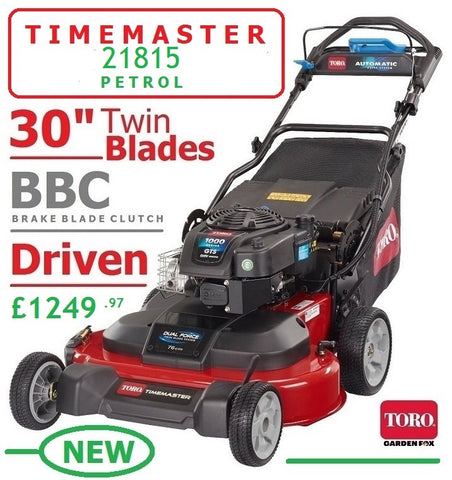 SALE PRICE - £1249.97 - TORO **CLICK & COLLECT or visit & purchase in store** new TORO Timemaster 30" 76cm Twin Blade LAWNMOWER BBC 3in1 Option 21815 ( Collection Only or Local Delivery on this Product ) LA    DEPOSIT