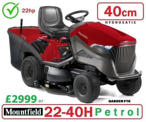 SALE best PRICE - £2999.97* CLICK & COLLECT or visit & purchase in store for local delivery * - new MOUNTFIELD 2240H -SD Collector OR Mulcher Hydrostatic Transmission Key Start Ride on MOWER 40"/102cm 2T0980483/M25 RO