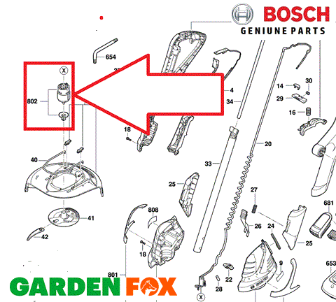 Genuine - £44.97 - Genuine PART - BOSCH ART23-18Li ART26-18Li Strimmer new 18V MOTOR - Spare Part 2609007345