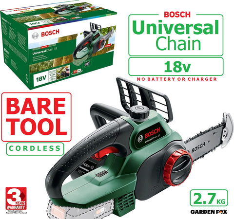 SALE PRICE - BARE TOOL £99.97 BOSCH UniversalCHAIN 18 Cordless CHAINSAW 06008B8001 3165140925648 BARE TOOL CS