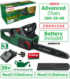 SALE best PRICE - £289.97 - BOSCH AdvancedCHAIN 36V-35-40 Cordless CHAINSAW 06008B8670 3165140939027 CS